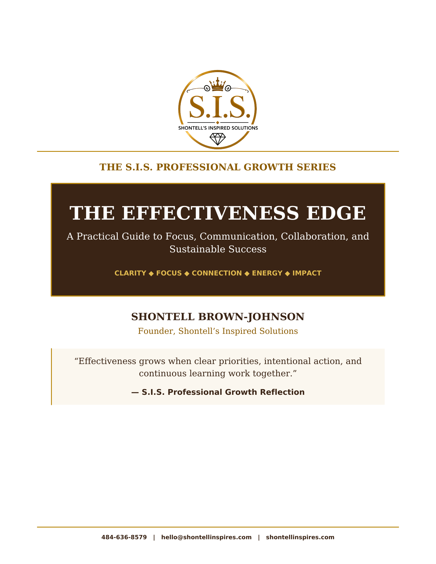 Cover of The Effectiveness Edge workplace effectiveness guide
