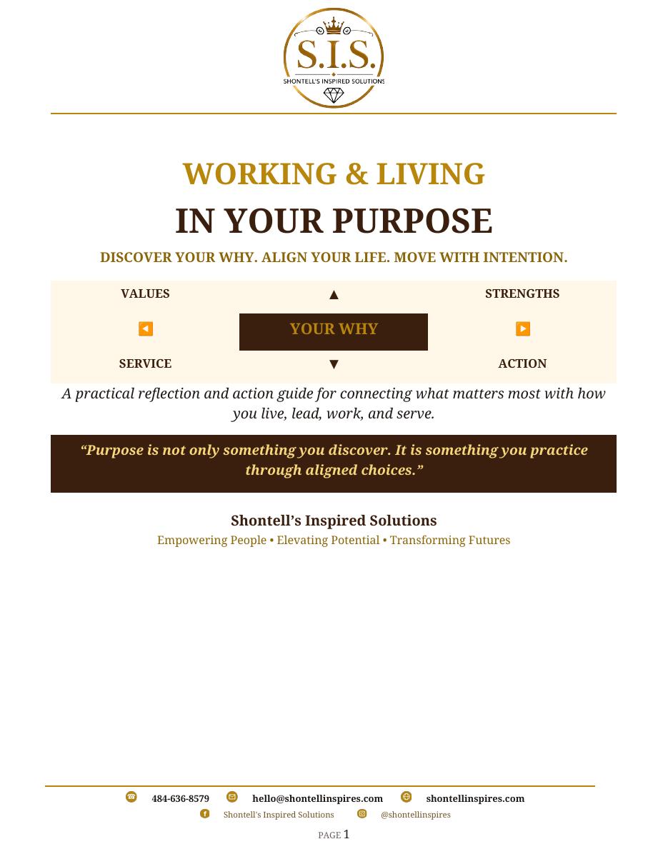 Cover of Working and Living in Your Purpose